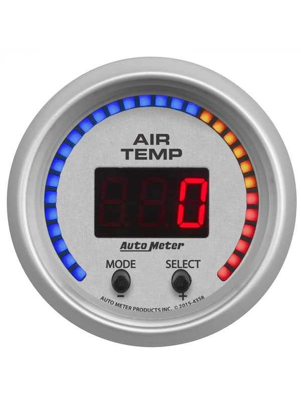 Auto Meter Gauge Air Temp Dual 2 1/16 0-300f Digital Ultra-Lite (4358)