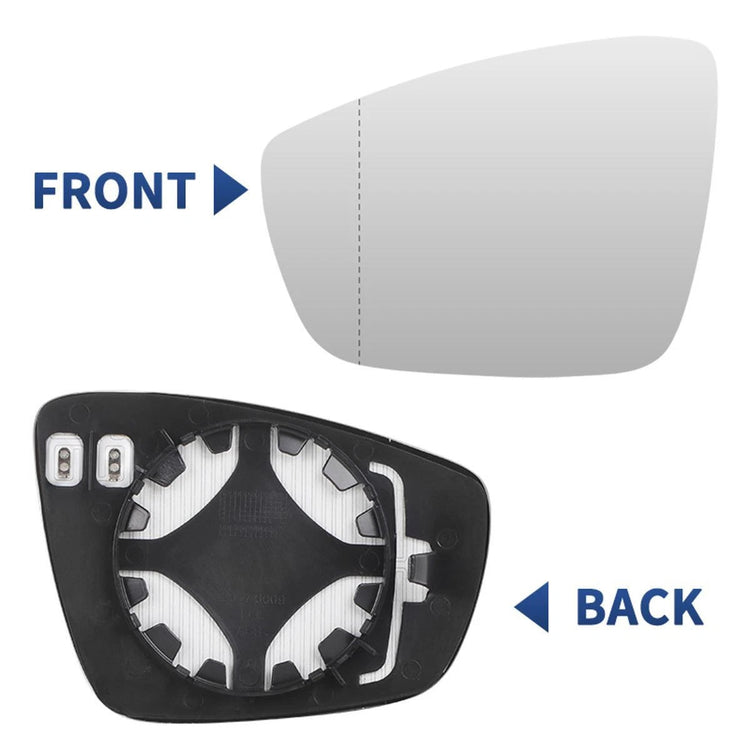 Car Left Side Mirror glass for VW POLO 2010-2017 Heated Convex with Base Plate