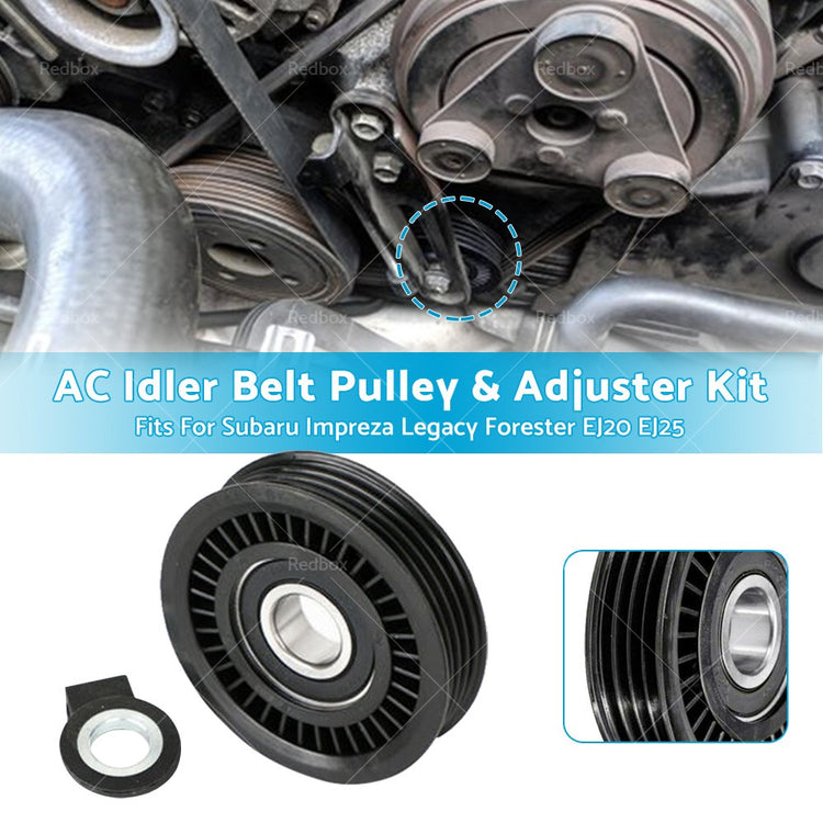 AC Idler Belt Pulley & Adjuster Kit Suitable for Subaru Impreza Legacy Fores