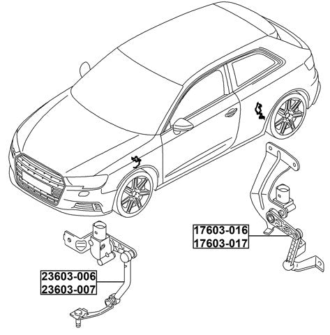 Level Sensor, Rear Left Fits Audi 5Q0512521G