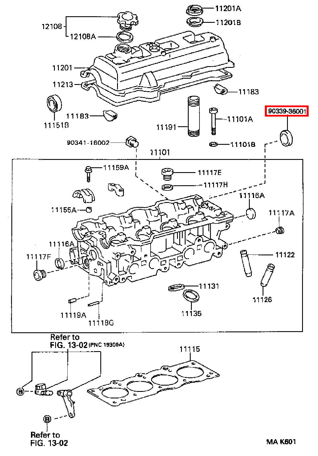 Genuine 4Runner RZN185 RZN180 Avensis ST220 Caldina ST210 Cylinder Head Plug