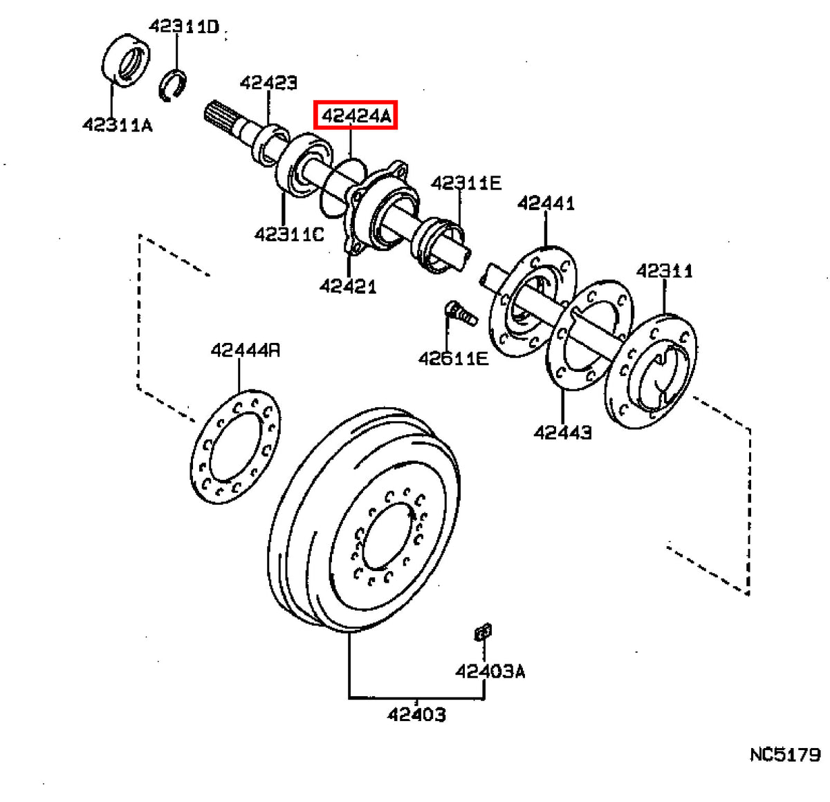 Genuine Tacoma VZN150 RZN196 RZN191 RZN171 RZN161 Rear Axle Bearing Seal O Ring