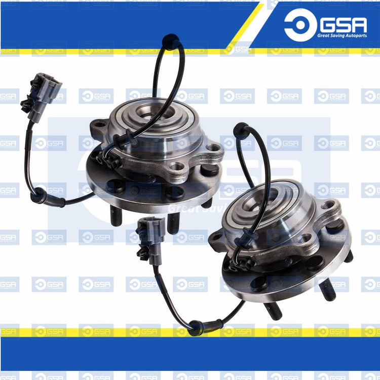 2x Front L+R Wheel Bearing Hubs w/ ABS for Nissan Navara D40 Pathfinder R51