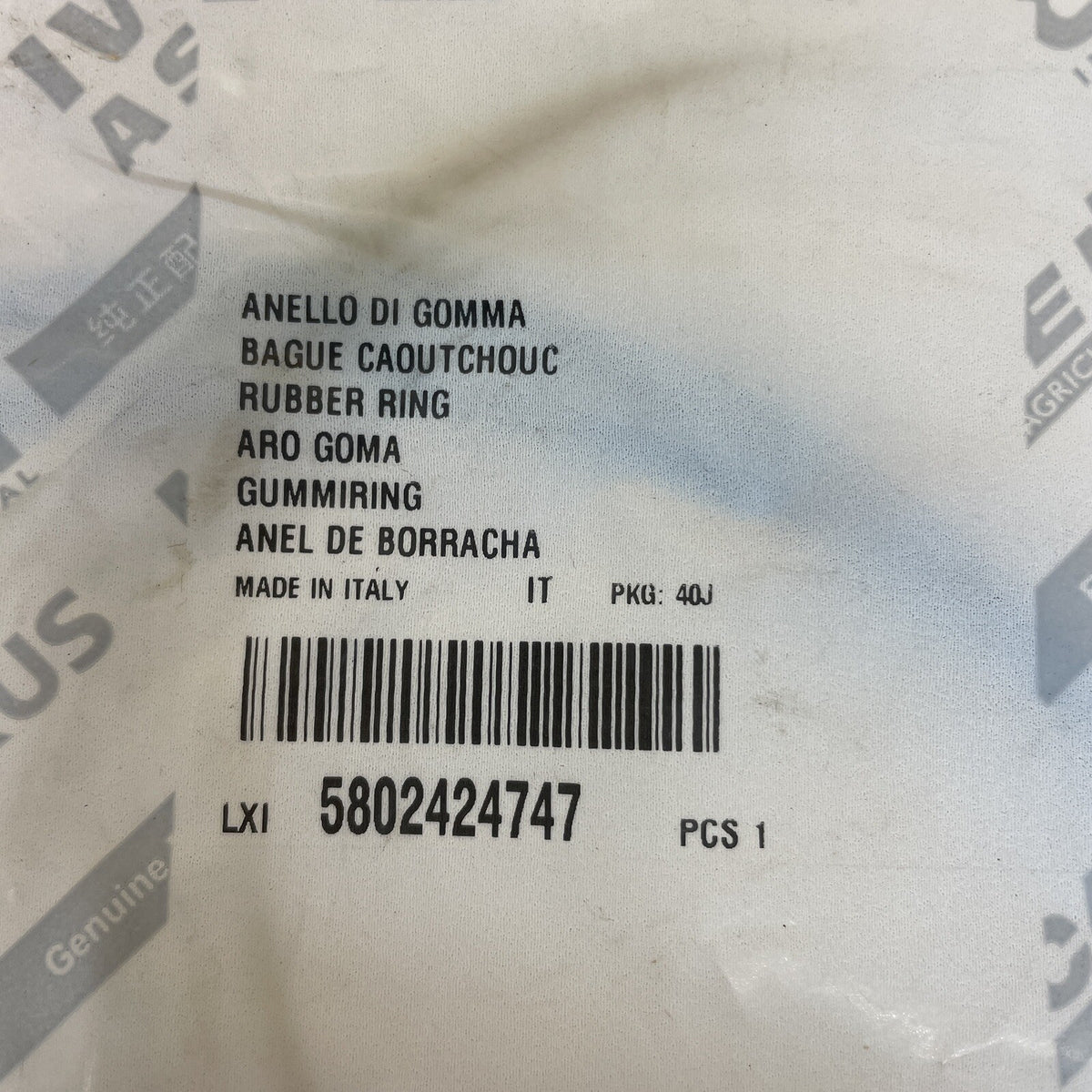 5802424747 Iveco Rubber Seal Wheel Hub 297mm * 4mm O Ring O-Ring NOS