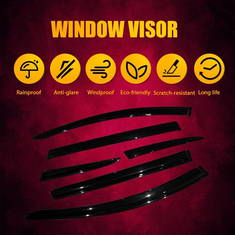 6X Weathershield Weather Shield Window Visors Deflectors For Holden Commodore VE