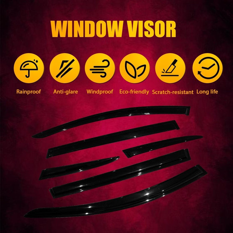 6X Weathershield Weather Shield Window Visors Deflectors For Holden Commodore VE