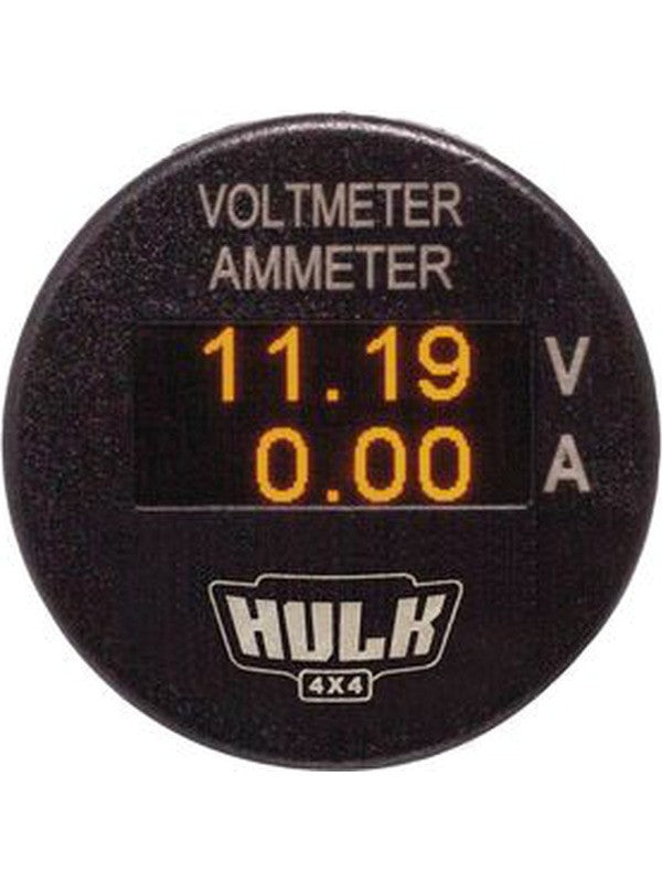 Hulk 4X4 OLED Voltmeter & Ammeter 12-24V Dc 0-100Amp With Shunt (HU6675A)
