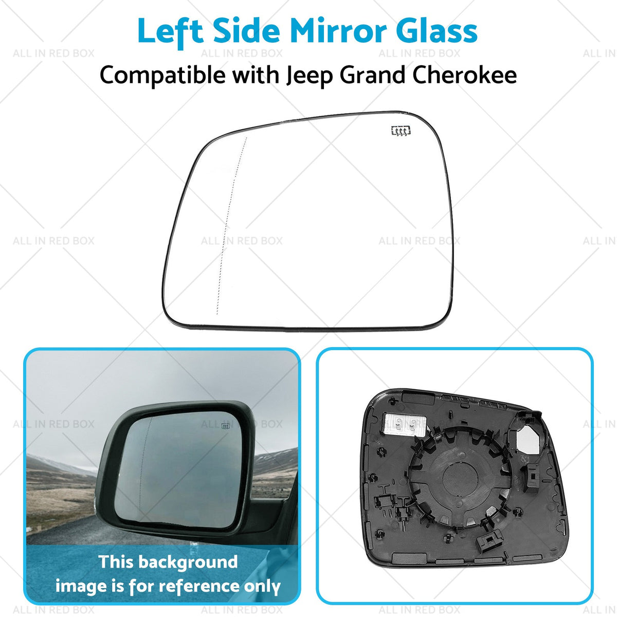 Left Mirror Glass Convex Heated Suitable for Jeep Grand Cherokee 10-21