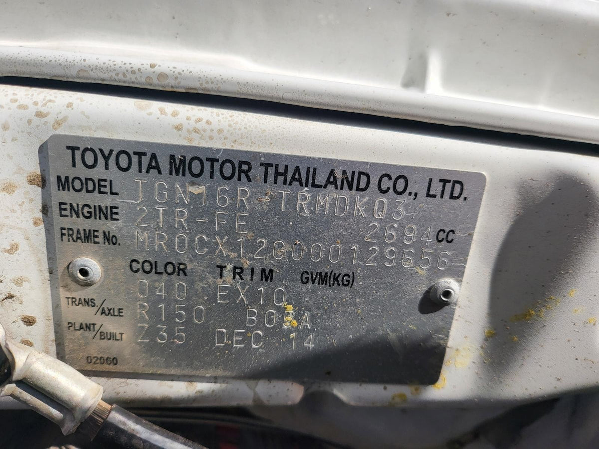 Toyota Hilux Steering Column TGN16 03/2005-08/2015