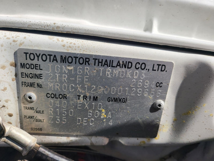 Toyota Hilux Steering Column TGN16 03/2005-08/2015