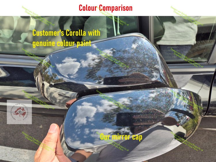 Right Side Mirror Cap Case Cover for Toyota Corolla E170 E180 Eclipse Black 218