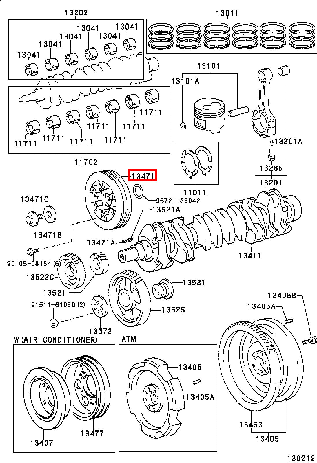 Genuine LandCruiser HZJ81 HZJ80 1HZ Crankshaft Harmonic Balancer Pulley