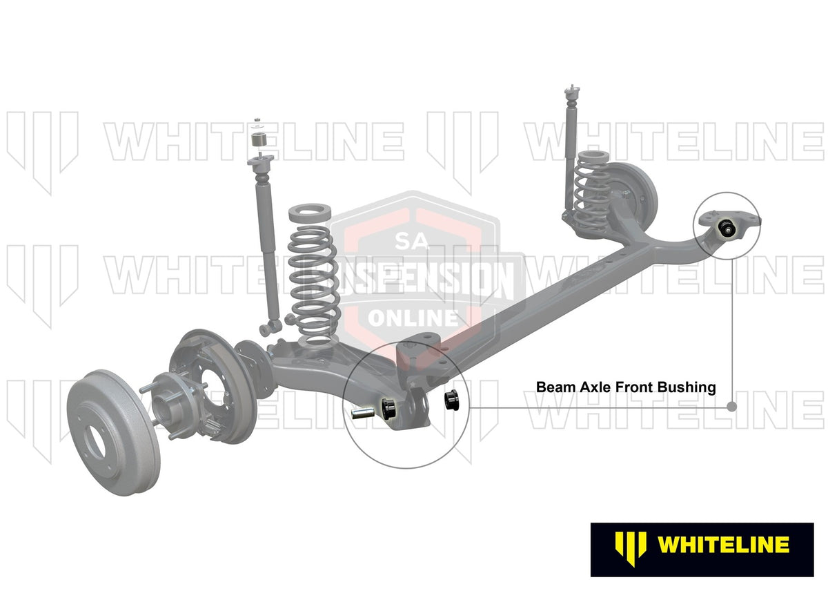 Whiteline KDT944 - Beam Axle - Bushing Kit (Mounting Kit- axle beam) fits rear