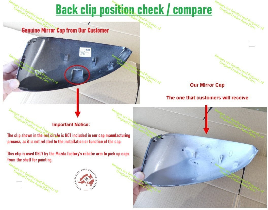 Right Side Mirror Cap Cover for Mazda CX30 CX-30 Soul Red Crystal Metallic 46V
