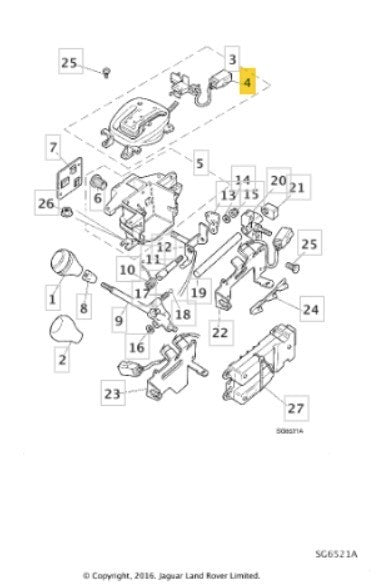 Genuine Jaguar XK8 (X100) XJ (X308) Gear Change Control J-Gate Switch LJA6190AC