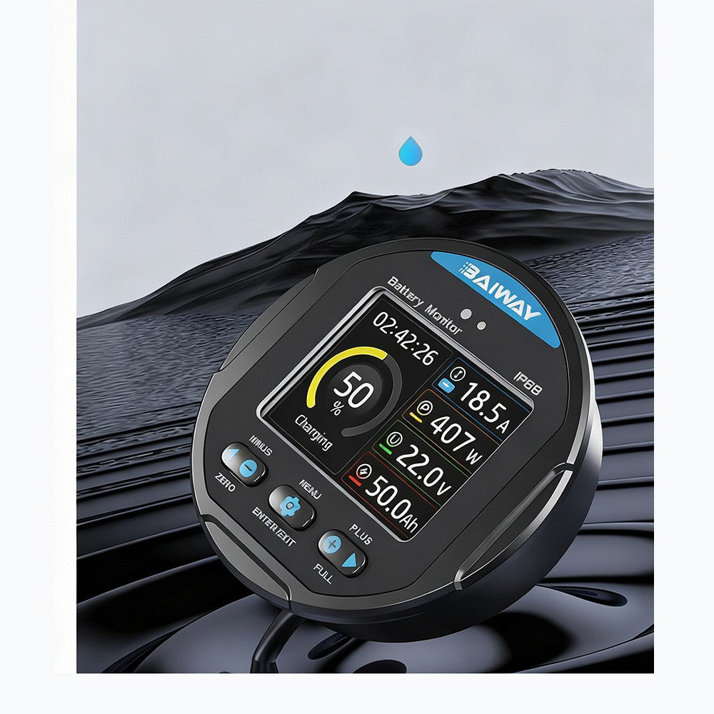 IP68 Waterproof Battery Monitor 100V350A Charge Discharge Test Voltage AMP Meter
