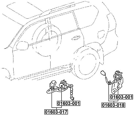 Level Sensor, Rear Left Fits Toyota 89408-60030