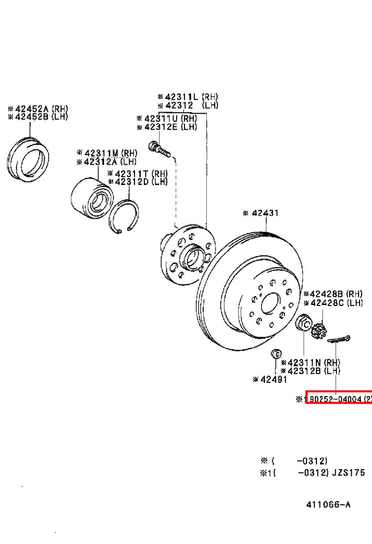 Genuine Regius RCH47 RCH41 LXH43 KCH46 KCH40 Axle Shaft Nut Cotter Pin