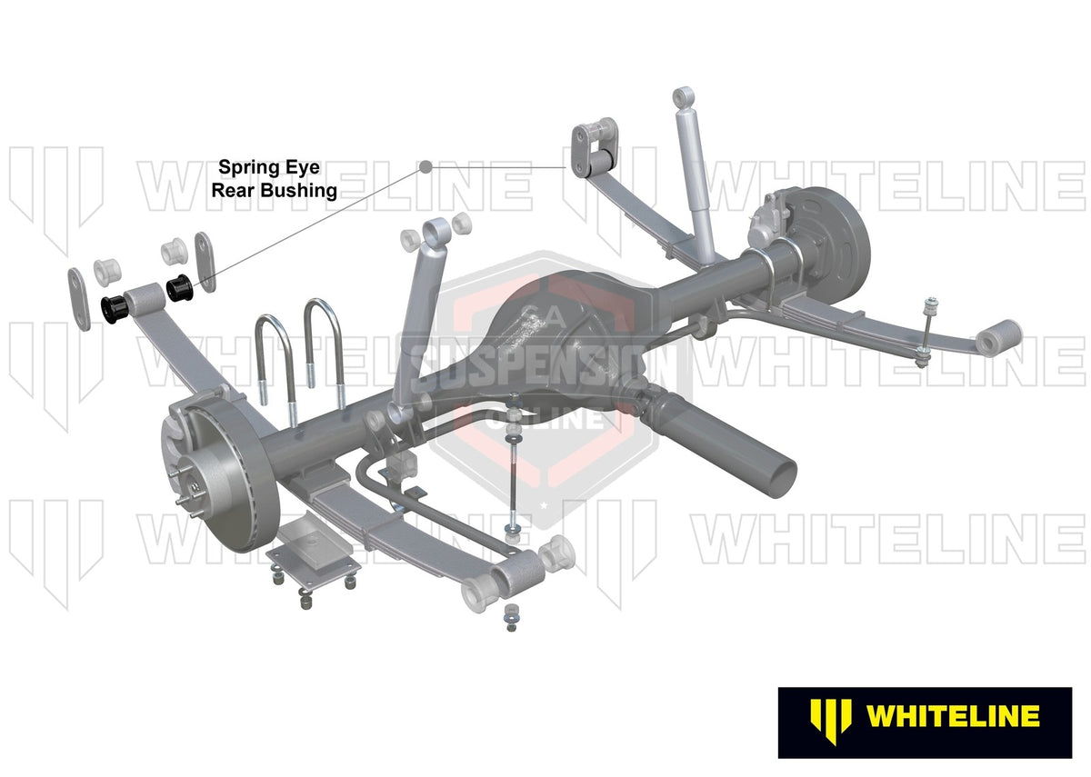 Whiteline W71439 - Spring - eye front and shFits Ackle bushing (Bushing- leaf sp