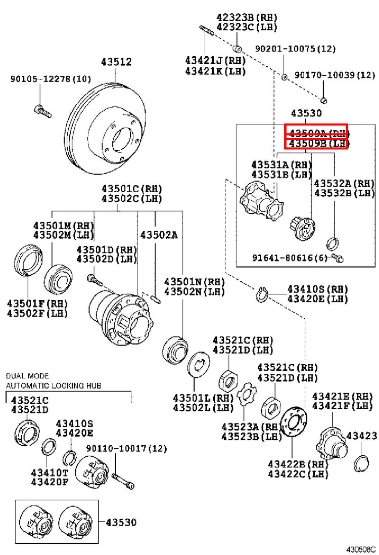 Genuine LandCruiser VDJ79 VDJ78 VDJ76 Front Free Wheel Hub Cap