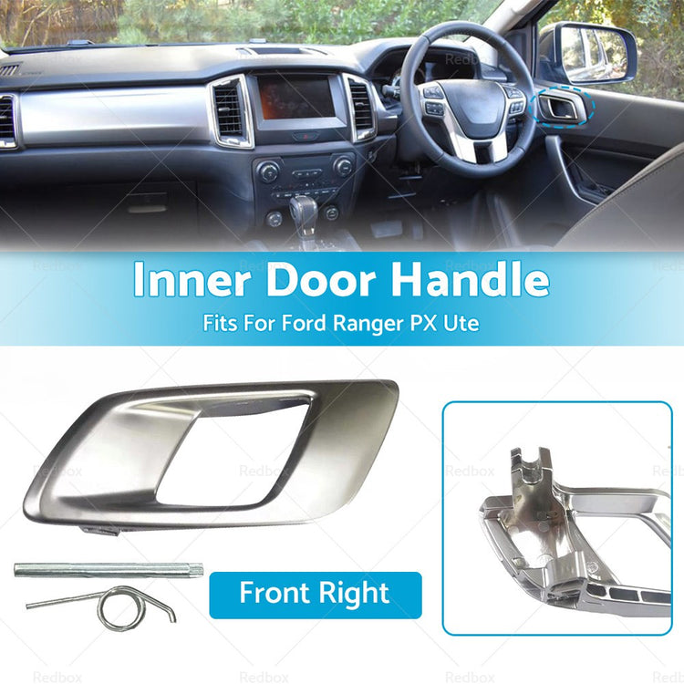 Front Right Inner Door Handle Dark Chrome Suitable for Ford Ranger 2011-