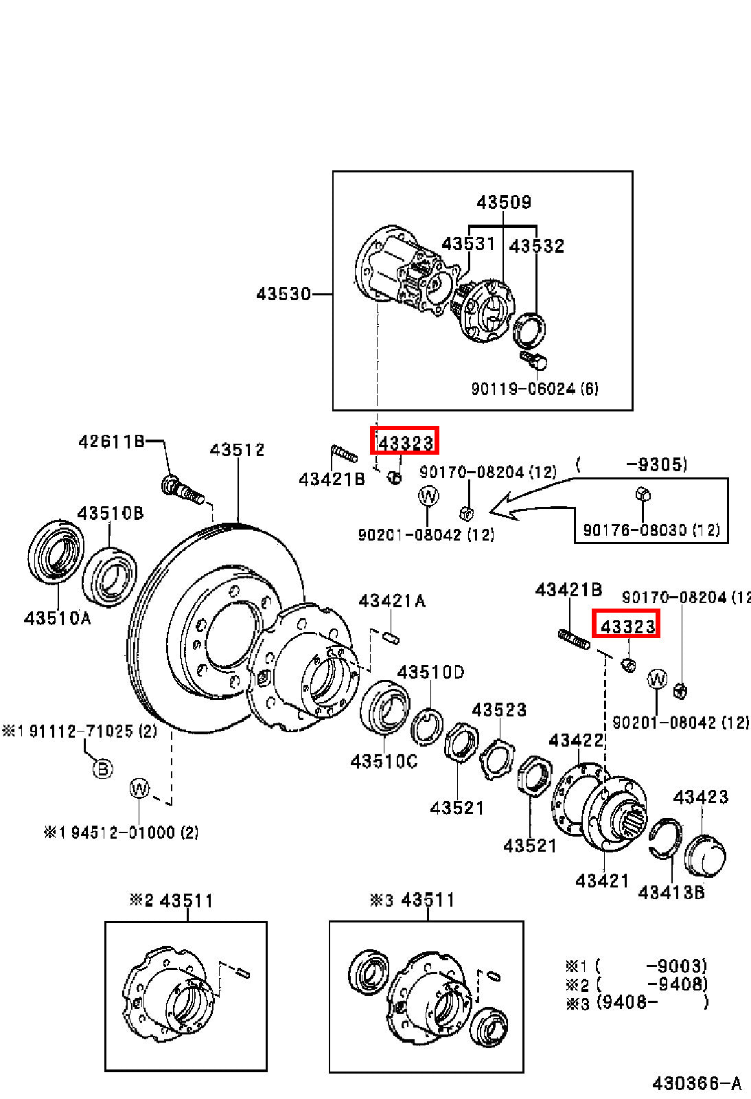 Genuine Hilux YN107 YN106 YN105 YN100 VZN172 Front Axle Hub Stud Cone Washer