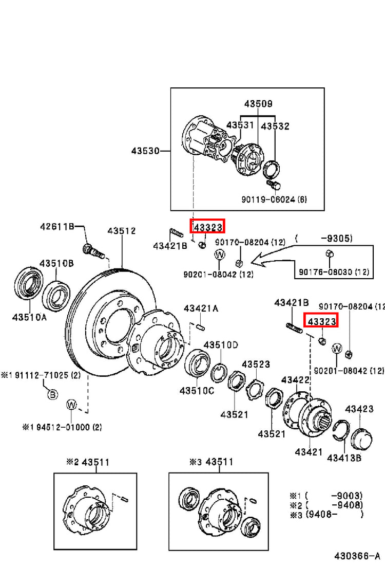 Genuine Hilux YN107 YN106 YN105 YN100 VZN172 Front Axle Hub Stud Cone Washer