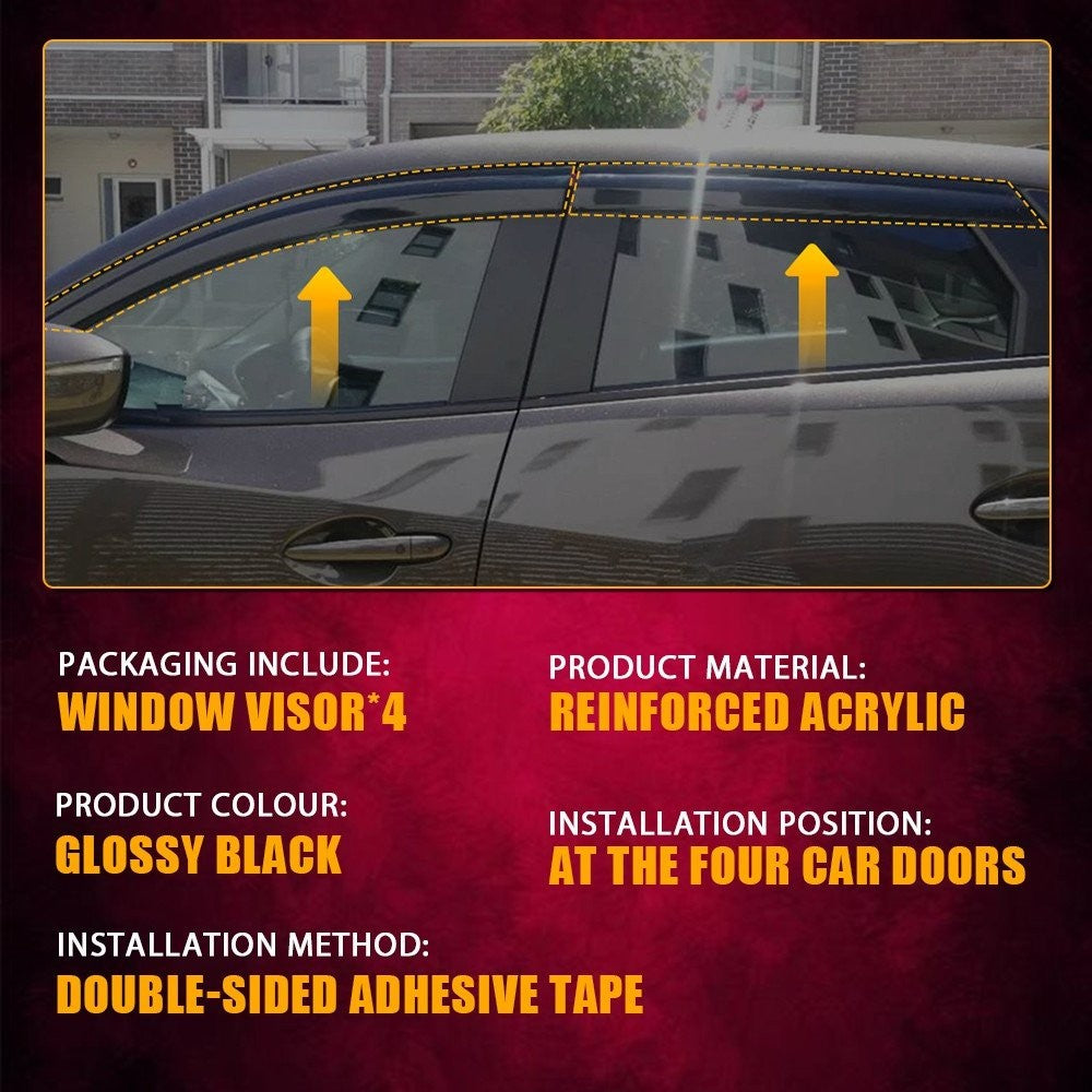4PCS Luxury Weather shields Weathershields for Mazda CX3 CX-3 DK 2015-2024 POST