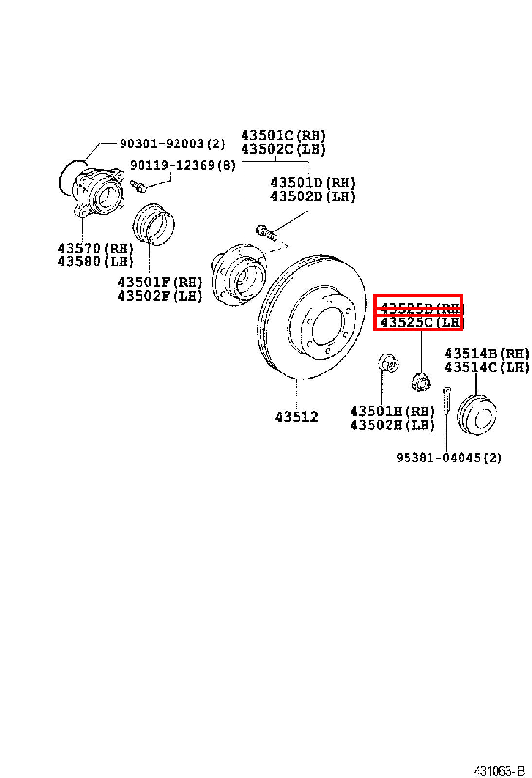 Genuine Regius Ace TRH229 Sequoia UCK45 Front Axle Outer CV Joint Lock Nut Cap