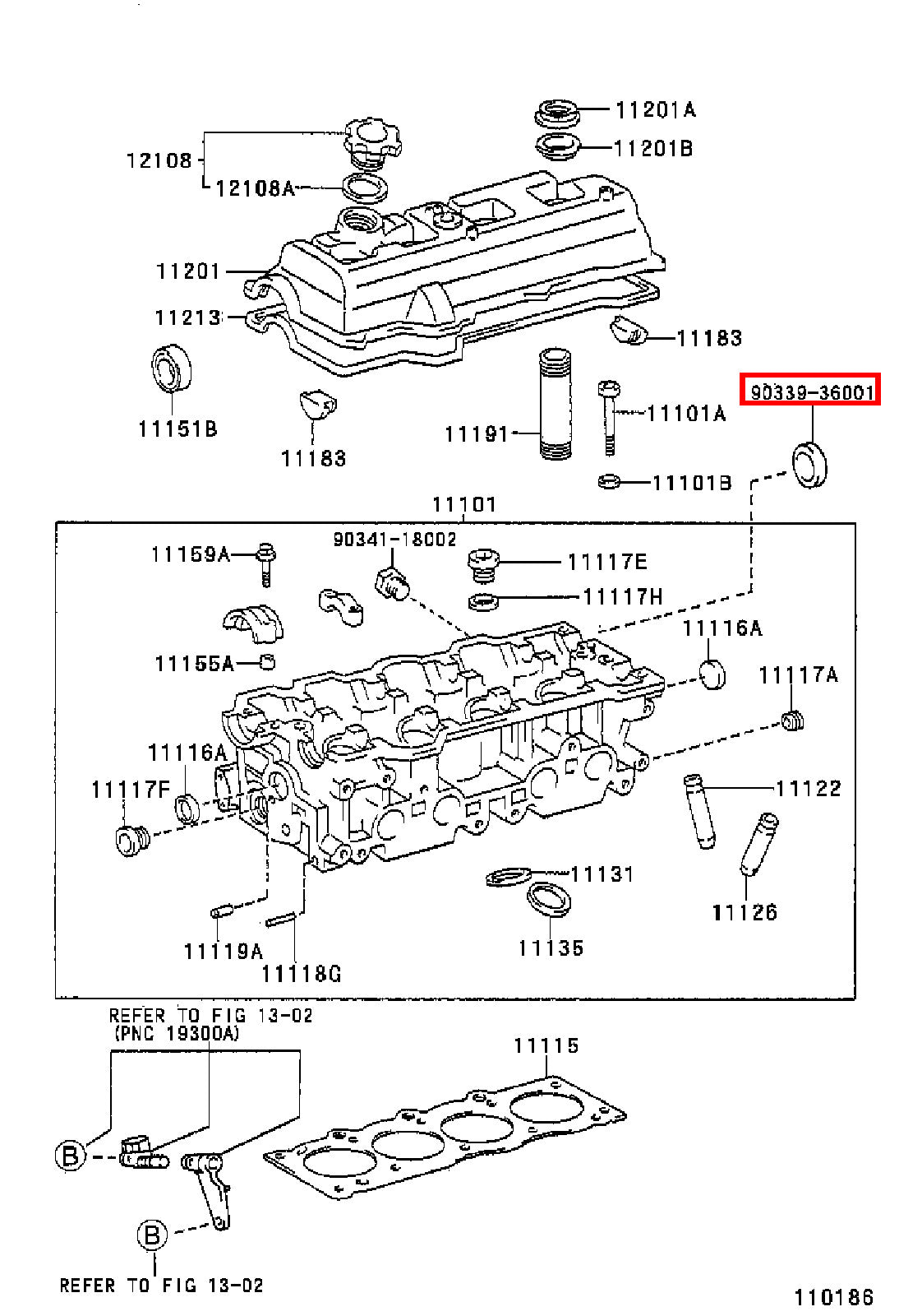 Genuine 4Runner RZN185 RZN180 Avensis ST220 Caldina ST210 Cylinder Head Plug