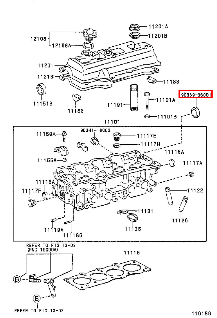 Genuine 4Runner RZN185 RZN180 Avensis ST220 Caldina ST210 Cylinder Head Plug