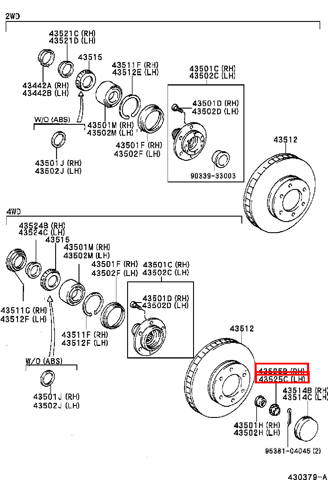 Genuine Regius Ace TRH229 Sequoia UCK45 Front Axle Outer CV Joint Lock Nut Cap