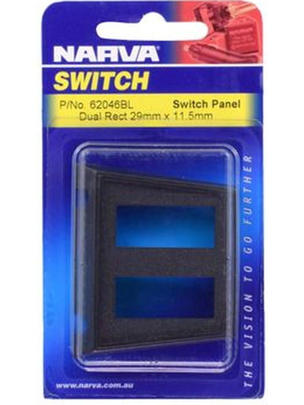 Narva Dual Slot Plastic Switch Panel Pack of 1 (62046BL)