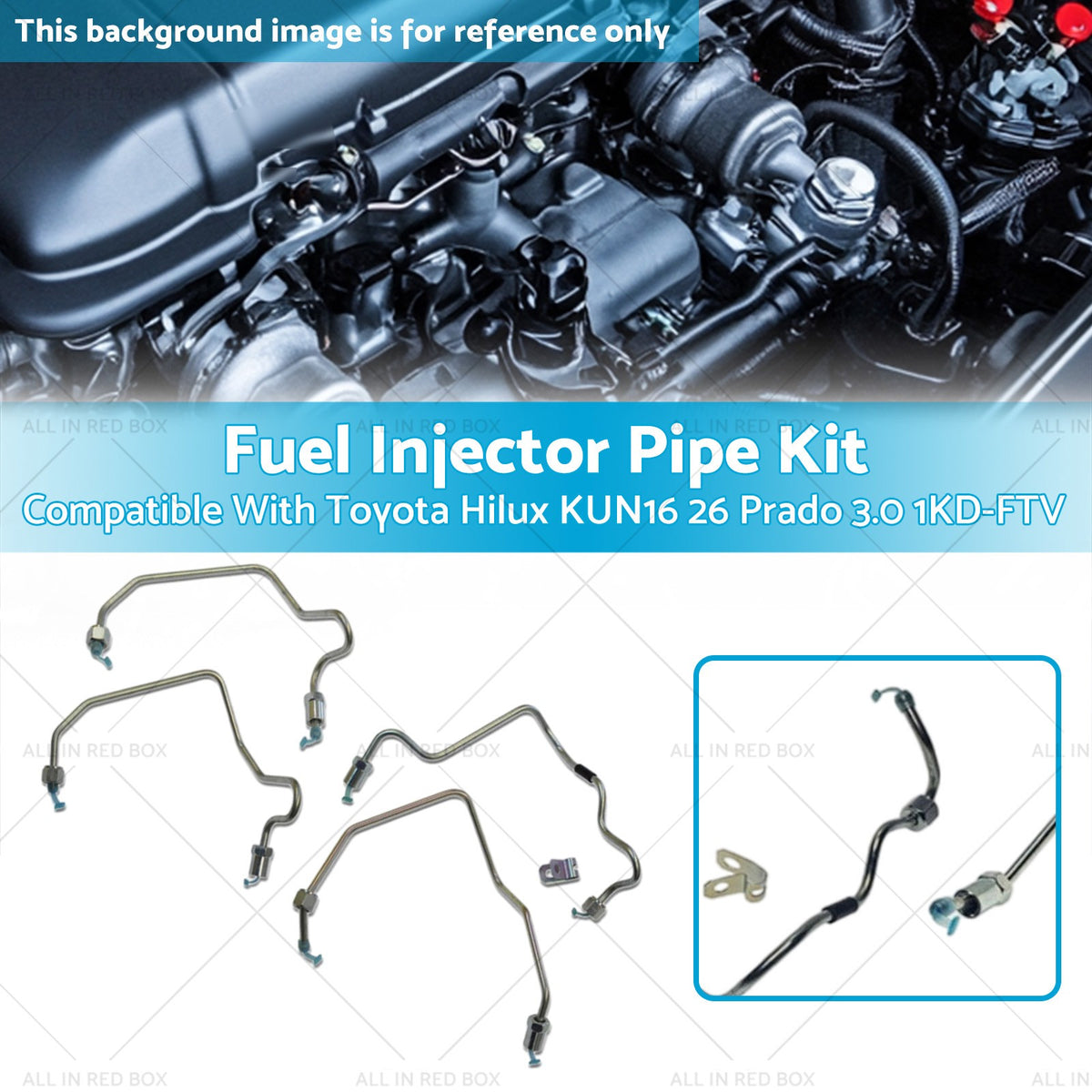 Fuel Injector Pipe Kit Suitable for Toyota Hilux KUN16 KUN26 Prado 3.0L 1KD-FTV