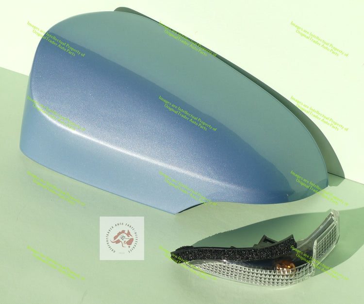 Left Side Mirror Cap Case Cover for Toyota Corolla E170 Series Blue Mist 8W1