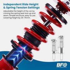 Coilover Spring & Shock Assembly for Subaru Impreza WRX GC8 GF5,GF6,GF8 92-00