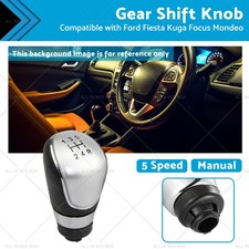 5 Speed Manual Gear Shift Knob Silver Suitable For Ford Fiesta MK2 C-max 08-13
