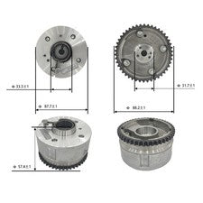CVVT Camshaft Phaser Suitable for Hyundai Kia Creta Solaris Rio 2011‑2019 1.6L
