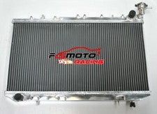 Aluminum Radiator + fan For Nissan Primera P10 1.6 2.0 MT With Cap 1990-1996 95