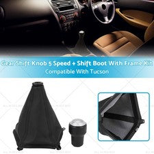 Gear Shift Knob 5 Speed+Shift Boot Frame Kit Suitable For Hyundai Tucson 04-09