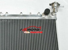 Aluminum Radiator + fan For Nissan Primera P10 1.6 2.0 MT With Cap 1990-1996 95
