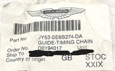 Genuine Aston Martin DB11 V8 Right Secondary Timing Chain Guide JY53-SE6B274-DA