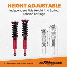 4pcs Adjustable Coilovers for Toyota Lexus IS300 01-05 Coil Spring Shock Strut