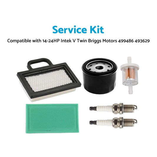 Service Kit Suitable For 14 - 24HP Intek V Twin Briggs Motors 499486 493629 - Frazy's Auto Parts