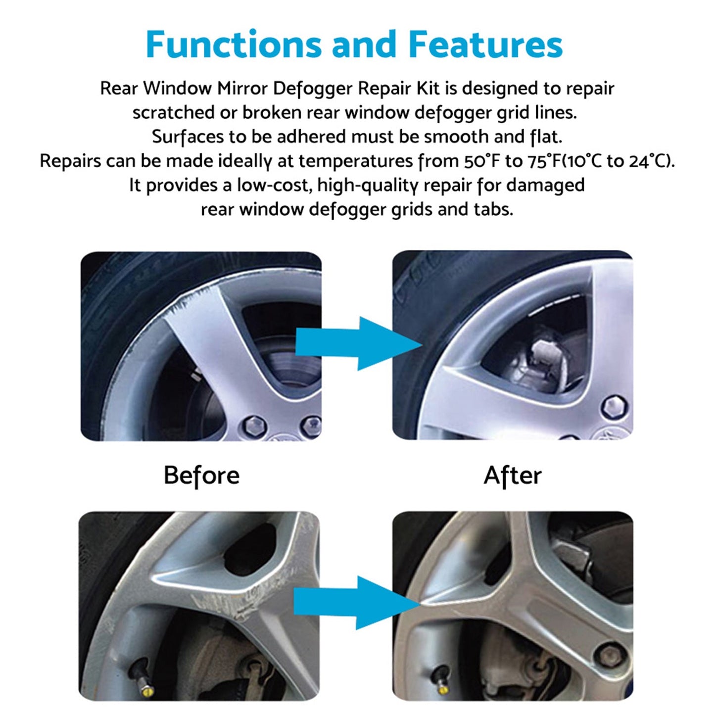 Silver Alloy Wheel Rim Scratch Repair Kit Tool Set Suitable For Car Kerb Damage - Frazy's Auto Parts
