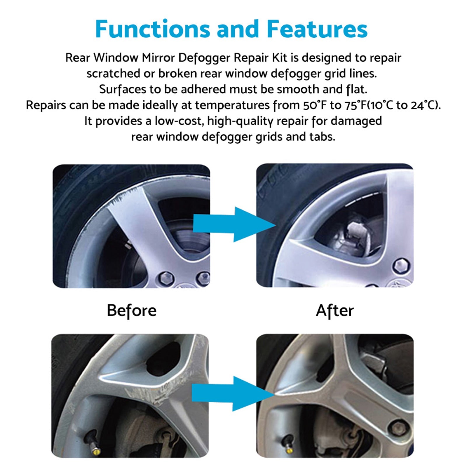 Silver Alloy Wheel Rim Scratch Repair Kit Tool Set Suitable For Car Kerb Damage - Frazy's Auto Parts