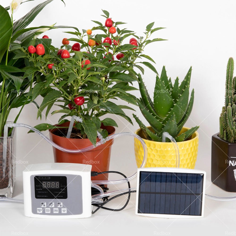 Smart Drip Self Watering System Irrigation Timer kit 10M Solar Power Plant Auto - Frazy's Auto Parts