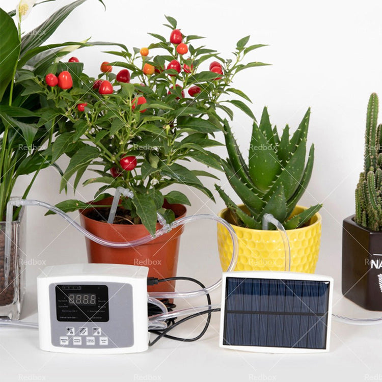 Smart Drip Self Watering System Irrigation Timer kit 10M Solar Power Plant Auto - Frazy's Auto Parts