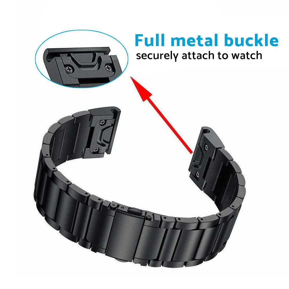 Stainless Steel Strap Quick Fit Watch Band Suitable For Garmin Fenix 5 6 22mm - Frazy's Auto Parts