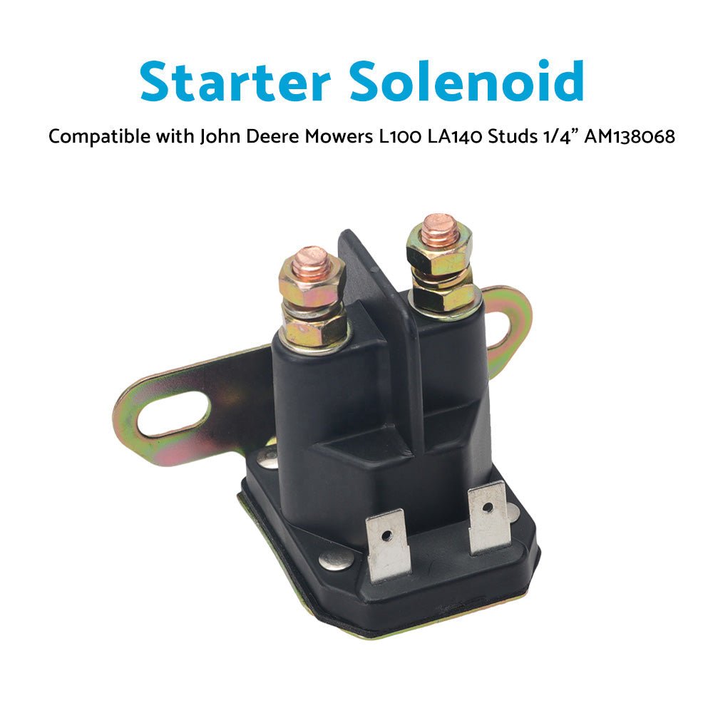 Starter Solenoid Suitable For John Deere Mowers L100 LA140 Studs 1 or 4 inch AM138068 - Frazy's Auto Parts